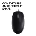 Miniatyrbild 4 av 4: B110 Optisk Mus - LOGITECH - USB - Svart - Kabel