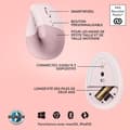Miniatyrbild 6 av 6: Logitech Lift Ergonomic Vertical Mouse, Trådlös, Tyst - Rosa