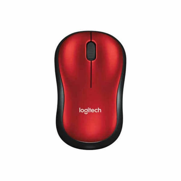 Langaton hiiri Logitech M185 Musta Punainen Yksivärinen 1000 dpi