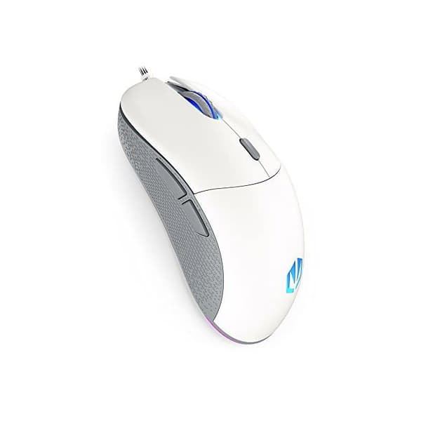 Gamingmus - ENDORFY - GEM Onyx White - 8000 DPI - RGB-belysning - Ultralätt 67g