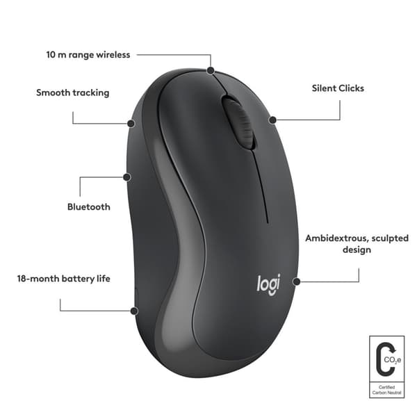 Logitech M240 mus Ambidextrous Bluetooth