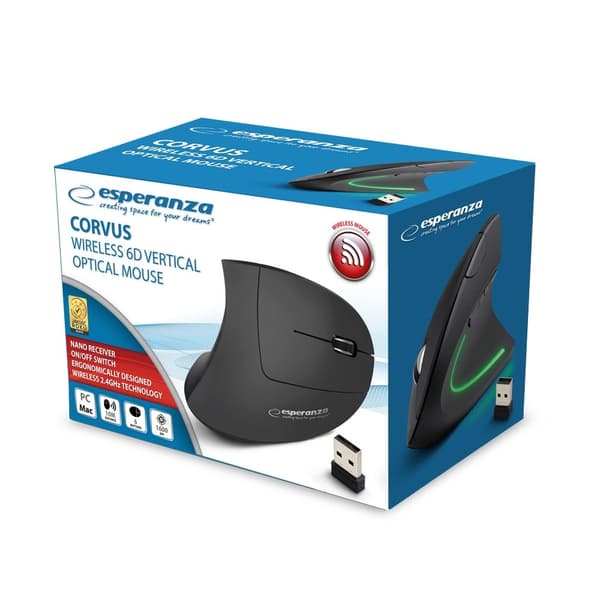 Esperanza EM133 Mus RF Trådlös Optisk 1600 DPI