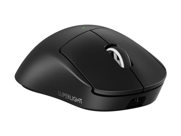 Logitech G PRO X SUPERLIGHT 2 DEX - Mus - ergonomisk - högerhänt - optisk - 5 knappar - trådlös, kabelansluten - 2.4 GHz, USB - svart