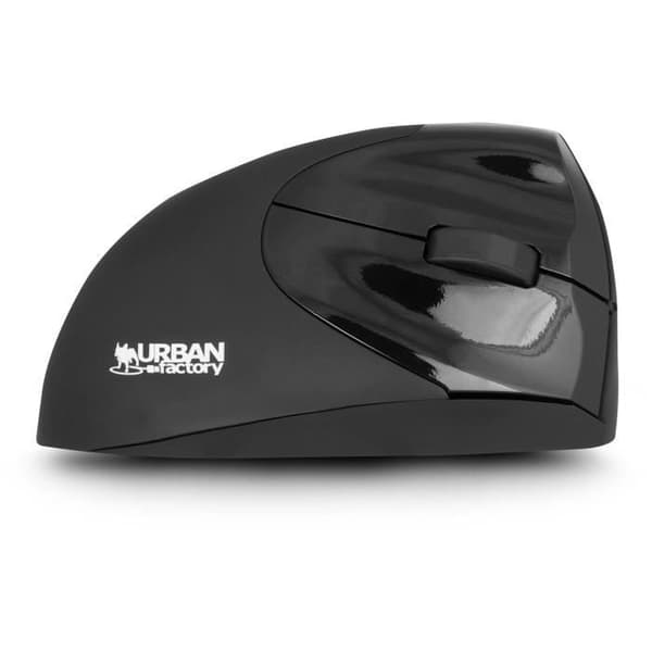 Trådlös mus - URBAN FACTORY - Ergonomisk - För högerhänta - EMR20UF-V2 Svart