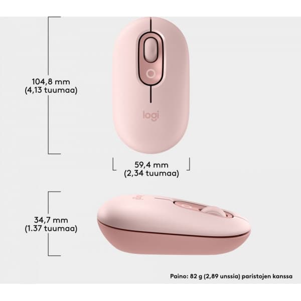 Logitech POP Mouse -langaton hiiri, roosa