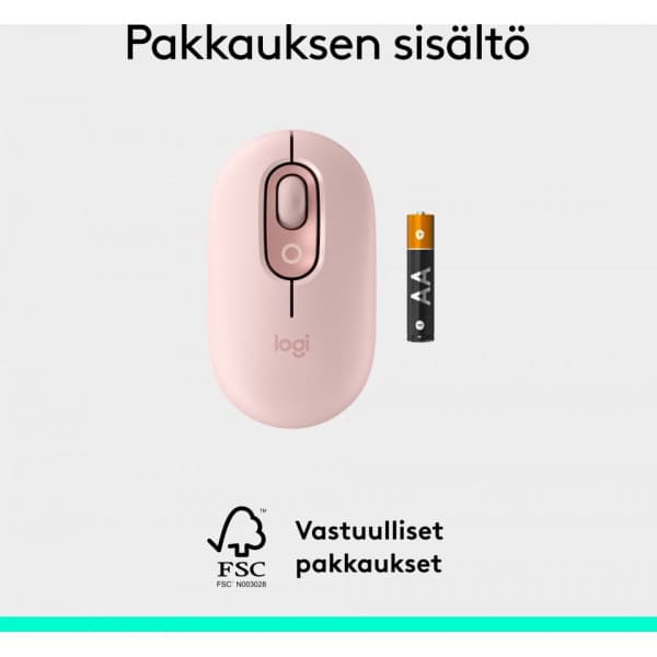 Logitech POP Mouse -langaton hiiri, roosa