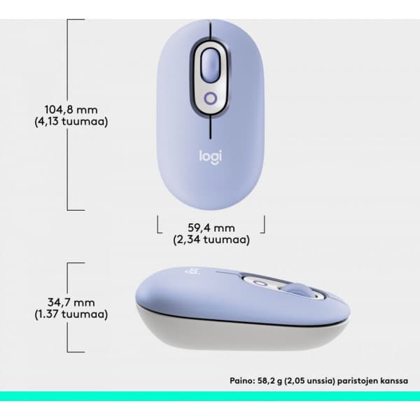 Logitech POP Mouse -langaton hiiri, lila