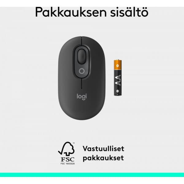 Logitech POP Mouse - trådløs mus, grafit