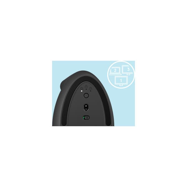 Logitech Lift -mus, sort, venstrehåndet