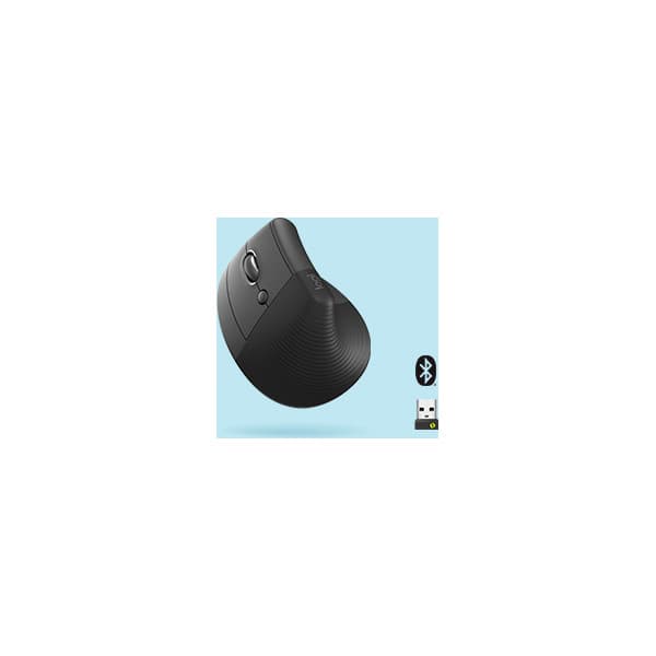 Logitech Lift -mus, sort, venstrehåndet