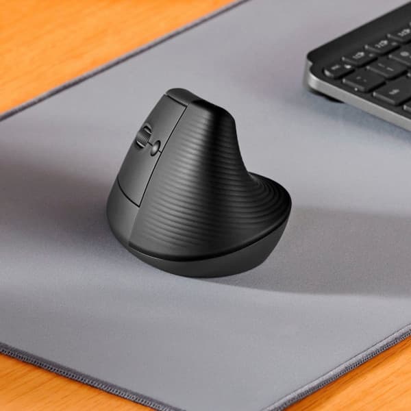 Logitech Lift -mus, sort, venstrehåndet