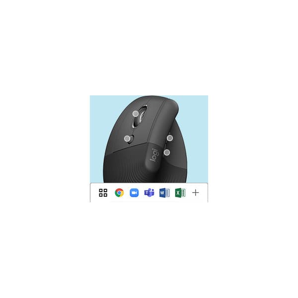 Logitech Lift -mus, sort, venstrehåndet