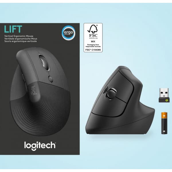 Logitech Lift -hiiri, musta
