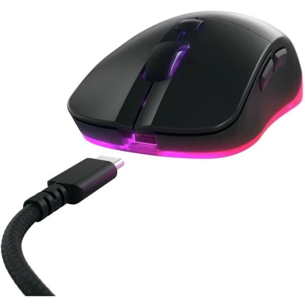 Trådlös gamer-mus - Cherry - M50 Wireless - 12000 dpi - 5 knappar - RGB-bakgrundsbelysning Svart