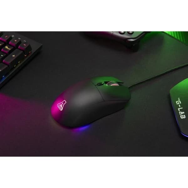 Trådbunden spelmus - The G-Lab - KULT-COBALT - RGB - 12800 DPI - Svart