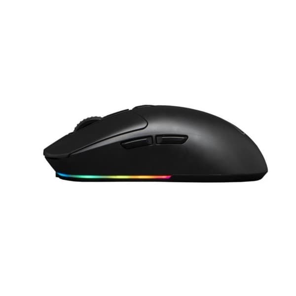Konkurrenskraftig spelmus - trådbunden eller trådlös - The G-Lab - KULT-TITAN - RGB - 12000 DPI - Svart