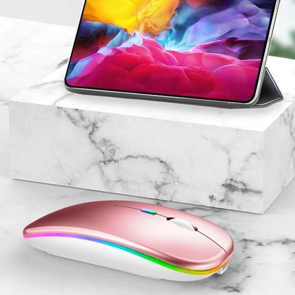 INF 2,4G + Bluetooth 5,8G Dual Mode trådlös mus - Rosa