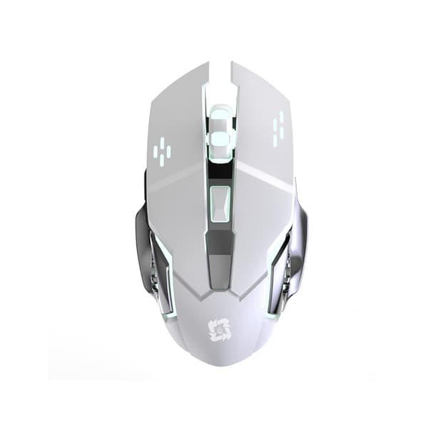 INF Trådlös mus - Laddningsbar Bluetooth Dual-Mode Vit