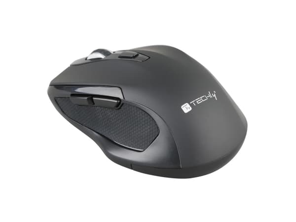 Techly IM 102-WBK, Oikeakätinen, Optinen, Langaton RF, 1600 DPI, Musta