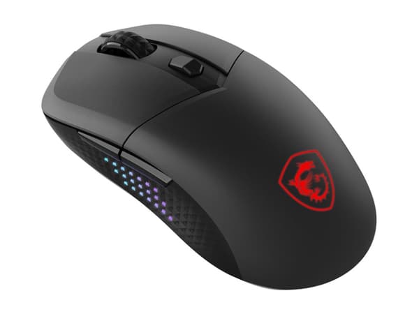 MSI VERSA 300 ELITE - Mus - ergonomisk - optisk - 6 knapper - trådløs, kablet - 2.4 GHz, Bluetooth 5.3, USB