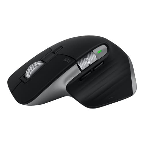 Logitech Master Series MX Master 3S for Mac - mus - 2.4 GHz, Bluetooth - rymdgrå Svart, Silver