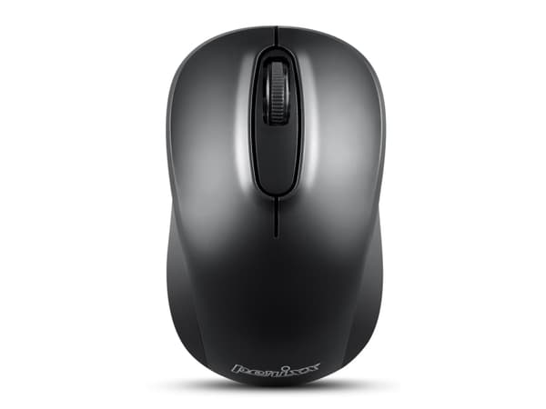 Perixx PERIMICE-722B, Ambidextrous, Optisk, RF Wireless + Bluetooth + USB Type-A, 1200 DPI, Svart