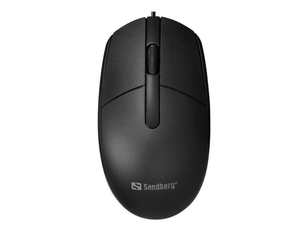 Sandberg Saver USB Mouse, Ambidextrous, USB Type-A, 1200 DPI, Black