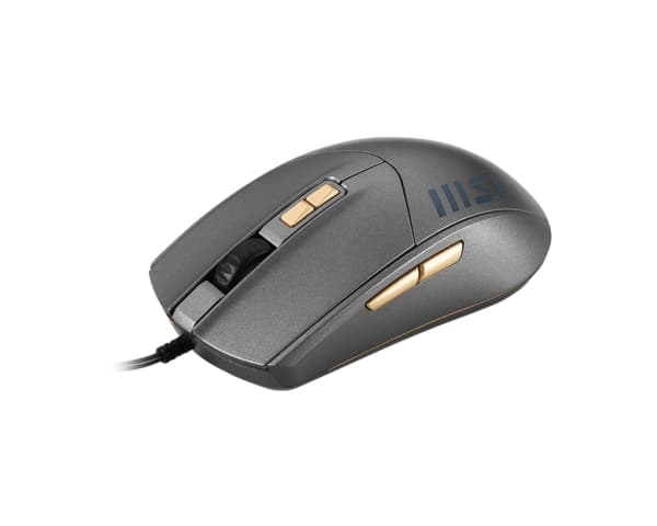 MSI M31, Ambidekstriøs, Optisk, USB Type-A, 1200 DPI, Grå