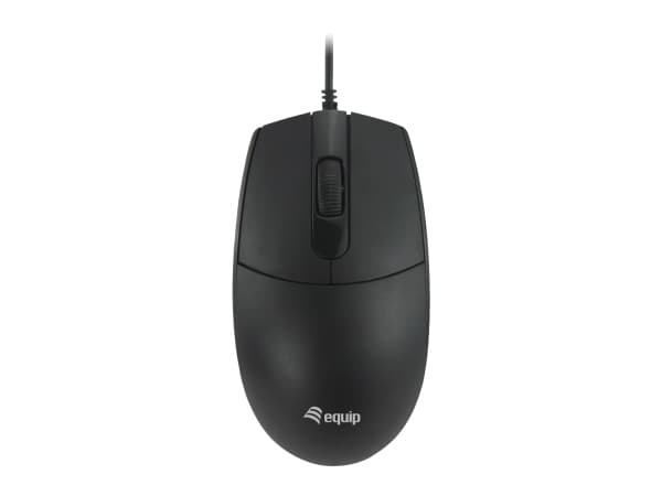 Equip 245117, Ambidextrous, Optisk, USB Type-A, 1200 DPI, Svart Svart