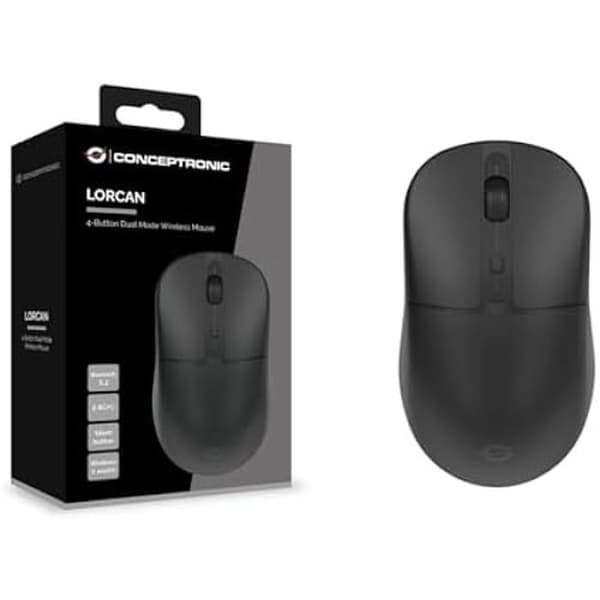 Trådlös mus - CONCEPTRONIC - LORCAN04B - Bluetooth 5.2 - 4 knappar - Justerbar DPI