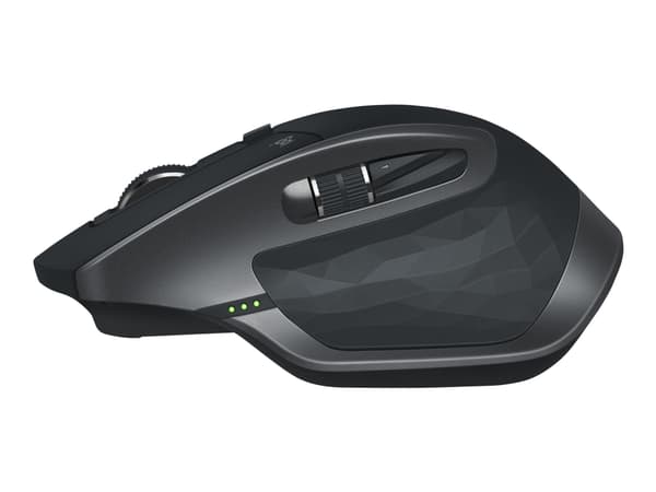 Logitech MX Master 2S - Mus - laser - 7 knapper - trådløs - 2.4 GHz, Bluetooth - USB Logitech Unifying-mottaker - grafitt - for Komplett Office Micro