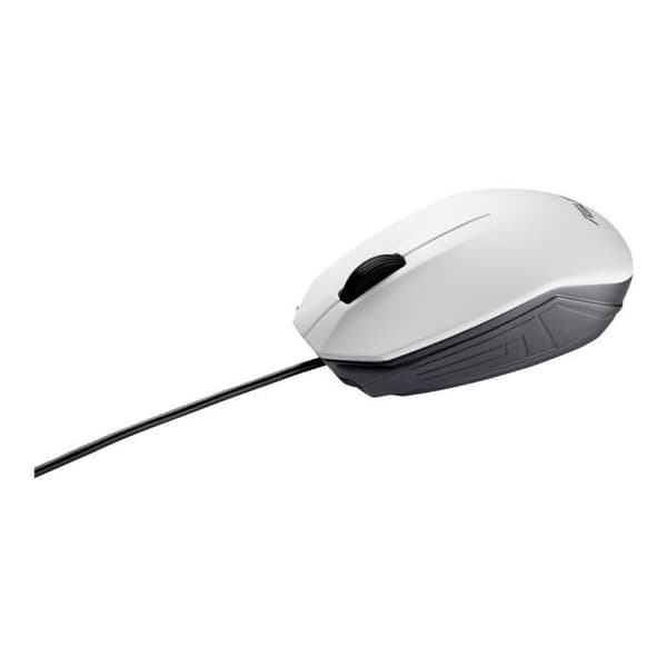 ASUS UT280 mus - Vit trådbunden optik - Scrollhjul - Ambidextrous design - 1000 dpi