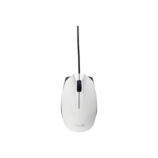 ASUS UT280 mus - Vit trådbunden optik - Scrollhjul - Ambidextrous design - 1000 dpi