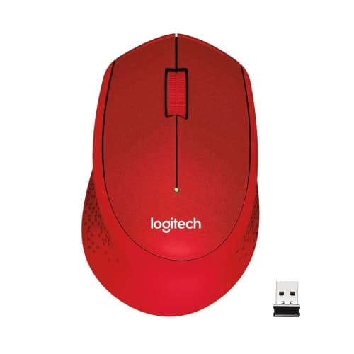 Logitech M330 SILENT PLUS - mus - 2.4 GHz - röd