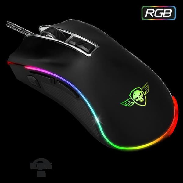 SPIRIT OF GAMER - PRO-M6 Gaming Mouse - RGB LED - Anpassningsbar - Upp till 6400 DPI - 2 konfigurerbara profiler - RAPID FIRE
