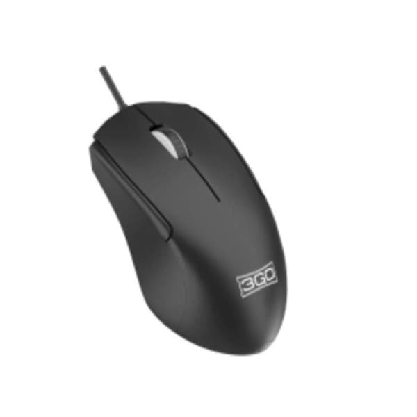 Mus - 3Go - LILO - 1000 DPI - Trådad - Ergonomisk och ambidextrous design Svart