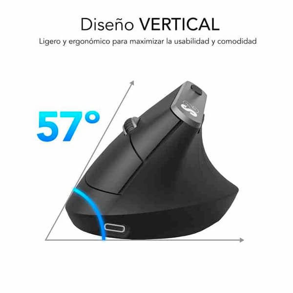 NATURE VERTIKAL ERGO DUAL BATTERY MUS ERGO SVART
