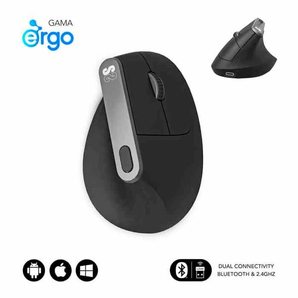 NATURE VERTIKAL ERGO DUAL BATTERY MUS ERGO SVART Svart