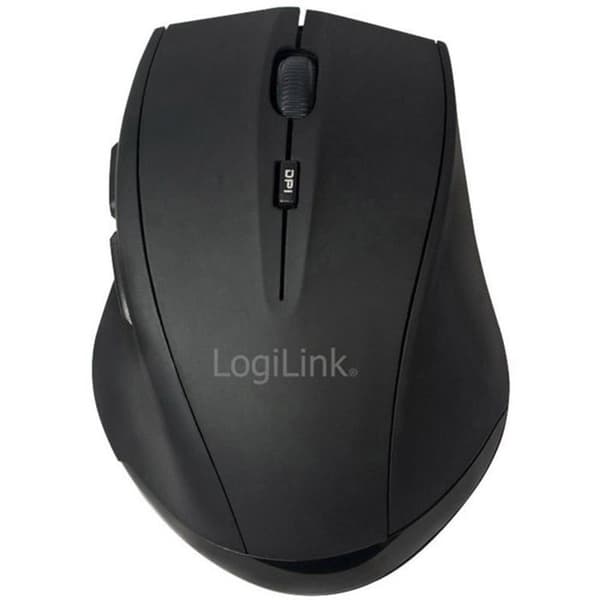 Laser mus - LogiLink - 5 knappar - Bluetooth - Trådlös - Svart Svart