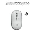 Miniatyrbild 1 av 3: Ratón Inalámbrico Subblim Wireless Mini/ Hasta 1600 DPI/ Plata Argent