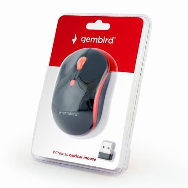 Mus MUSW-4B-03-R GEMBIRD USB Stick Svart/Röd