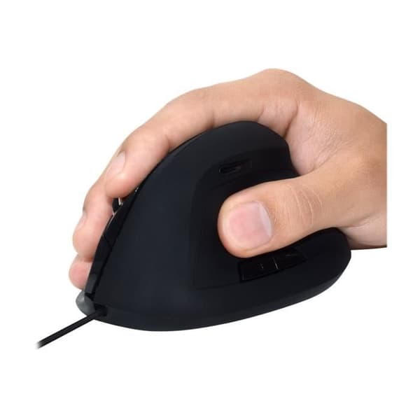 Ergonomisk optisk mus Ewent EW3157 - Svart - 6 knappar - Trådad