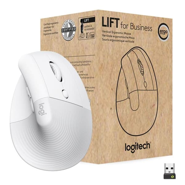 Vertikal mus - Logitech - Lift for Business - Ergonomisk - Bluetooth - 6 knappar