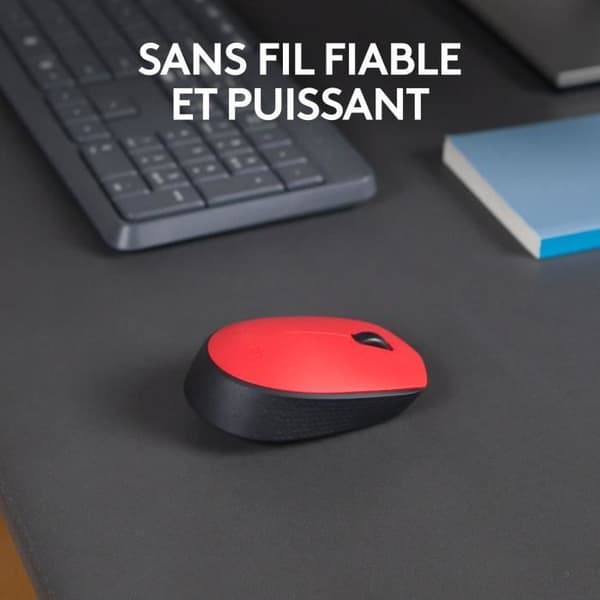Mus - Trådlös - Logitech - M171 - Ambidextrous - Röd