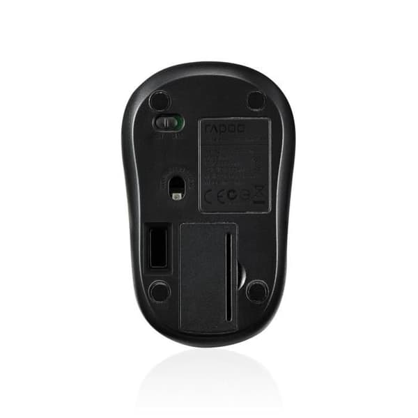 Rapoo M10 Mus - Trådlös - 3 knappar - Optisk - 1000 DPI - PC - Svart