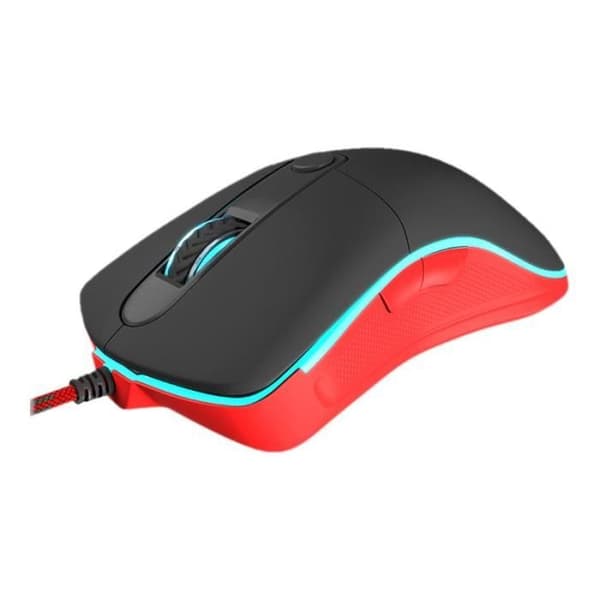 Natec Genesis Krypton 500 USB kabelansluten 6-knapps optisk mus Svart, Röd