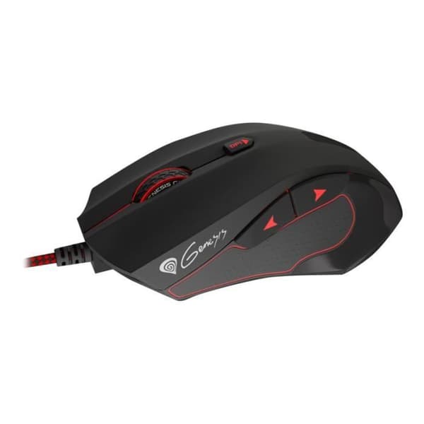 Musmatt Natec Genesis GX75 - Optisk - 6 knappar - Trådad - USB Svart, Röd