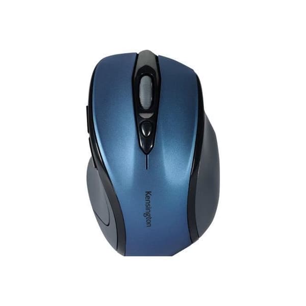 KENSINGTON Pro Fit medelstor mus - Högerhänt - Optisk - USB trådlös mottagare - 2,4 GHz - Svart Blå