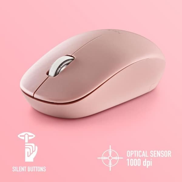 Trådlös optisk mus - NGS - FOG PRO PINK - 1000 DPI - Tysta knappar - Ambidexter