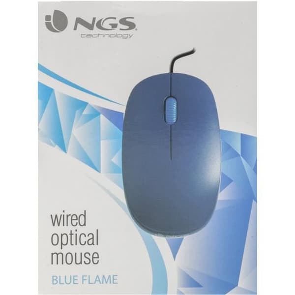 NGS Mus - Kabelansluten optisk USB Blå